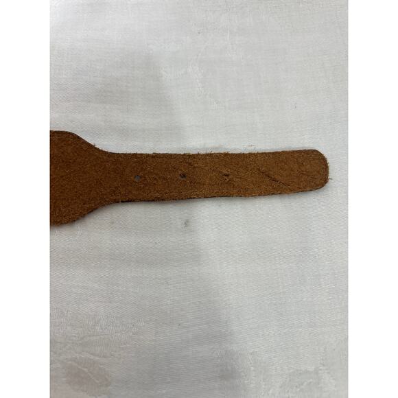 Lucky Penny Belt Small Brown Leather Western Boho Brass Tone Anthropologie main image 6